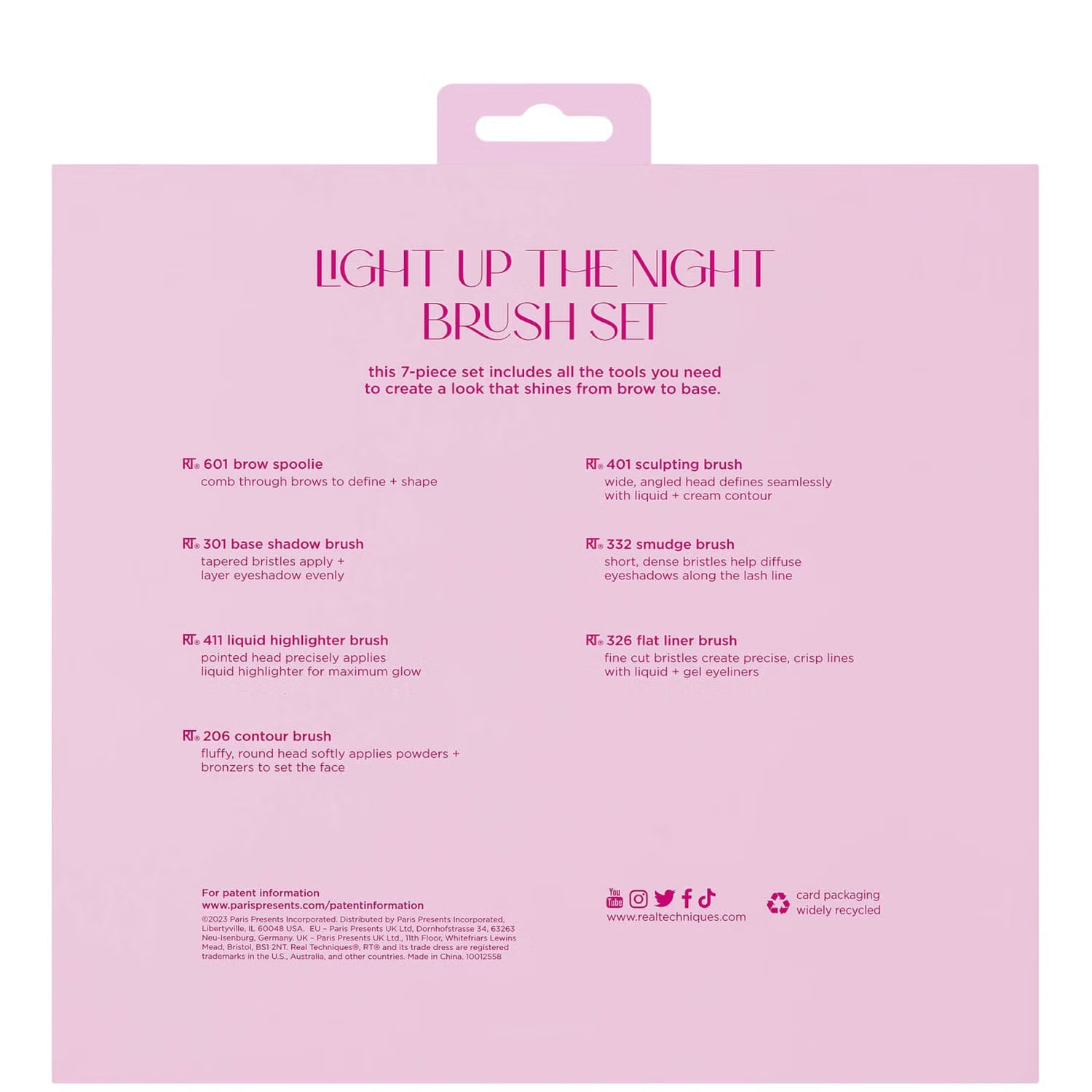 Real Techniques Light Up The Night Bundle (7 Piece Gift Set)