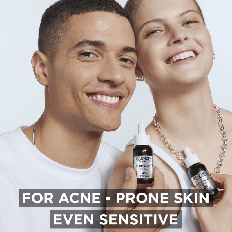 Garnier Skin Active AHA+BHA Charcoal Anti-Blemish Serum 30ml