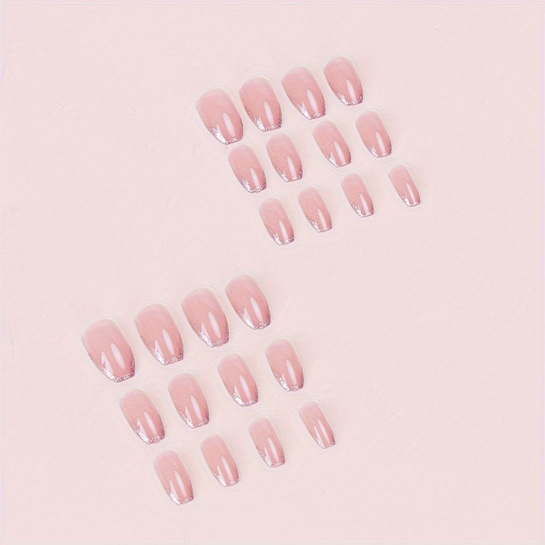 Glossy Pinkish Press On Nails