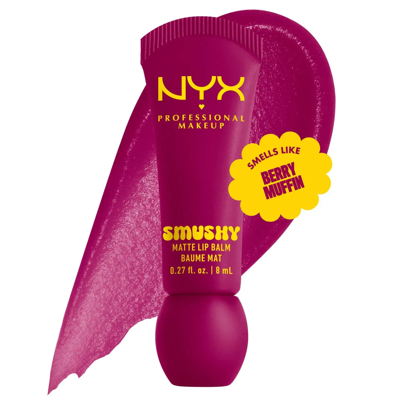 NYX  Smushy Matte Lip Balm, Tinted Lip Moisturizer with Soft, Matte Finish
