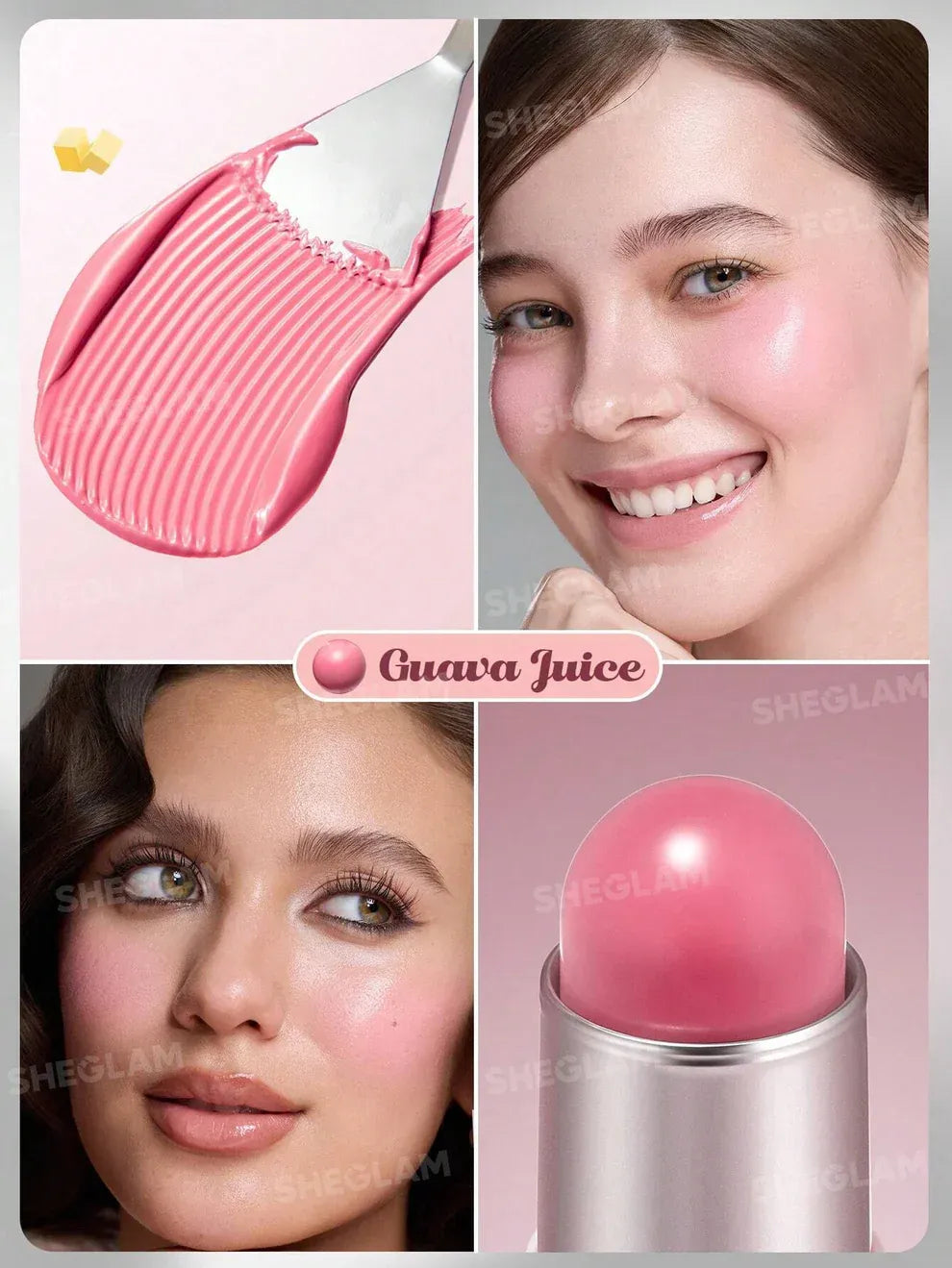 SHEGLAM Buttery Bliss Blush Stick – Creamy Dewy Blush for a Natural Glow